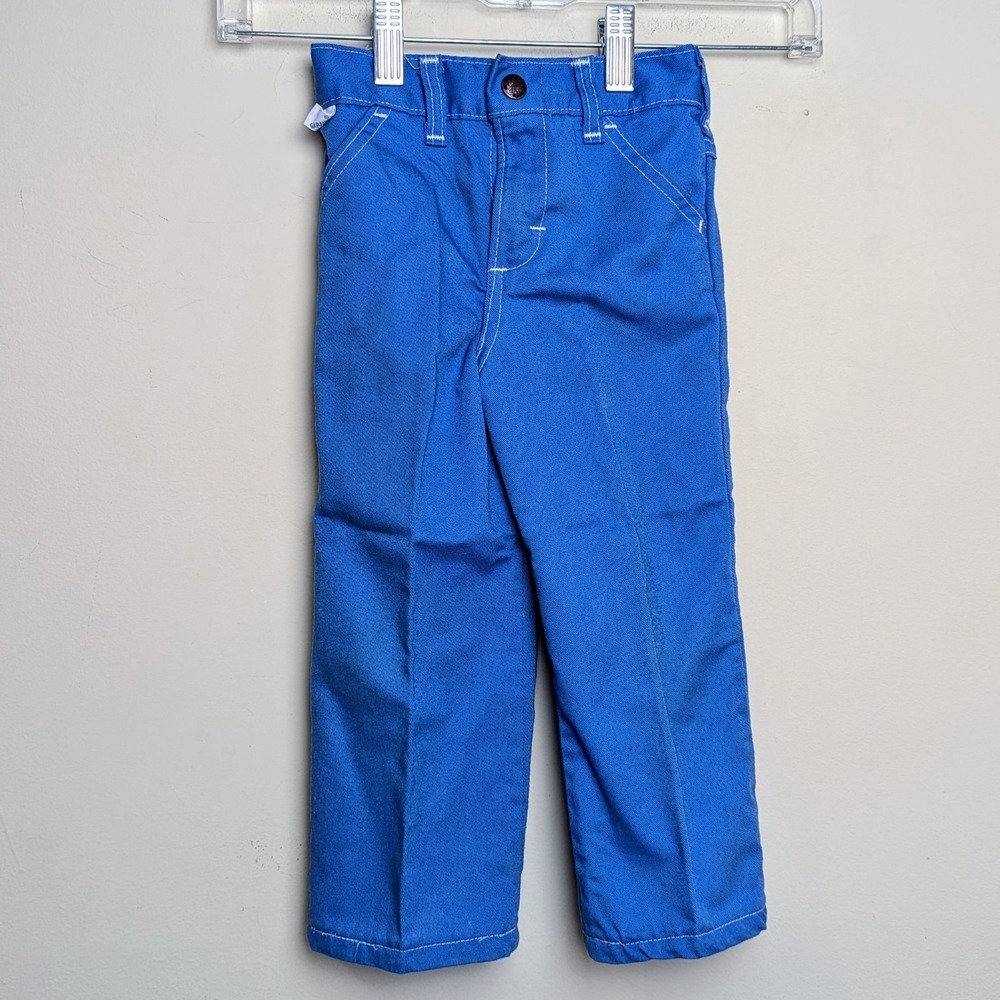 Vintage 80s GARANIMALS Flower Embroidered Girls Pants Toddler 18-24 Months
